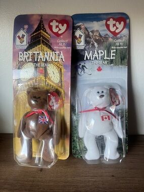 TY Britannia and Maple beanie babies 1991